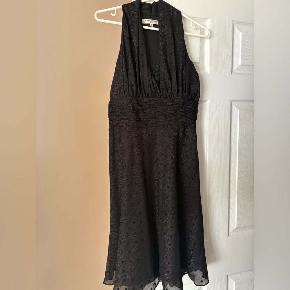 Evan Picone Black Backless Dress